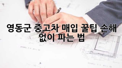 영동군 중고차 매입 꿀팁🍯: 손해 없이 파는 법!